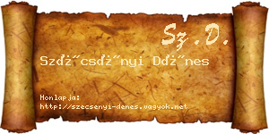 Szécsényi Dénes névjegykártya